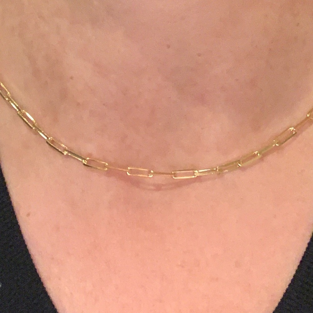 4mm New Gold plated Paperclip Link Chain 20” - Picture 5 of 9